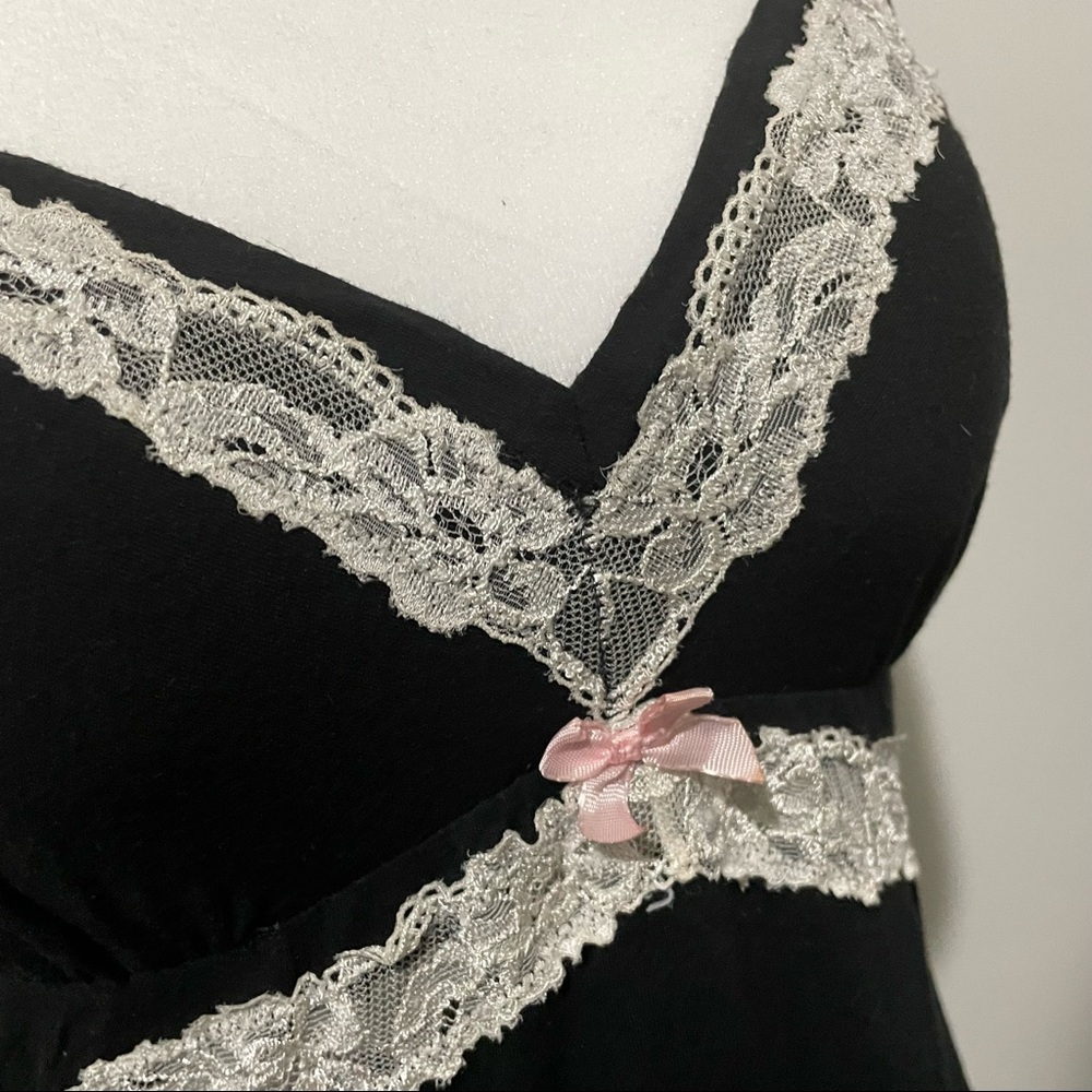 Victoria’s Secret black and white slip dress with lace detail - Picture 3 of 10